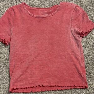 American Eagle Outfitters Red Crop Top